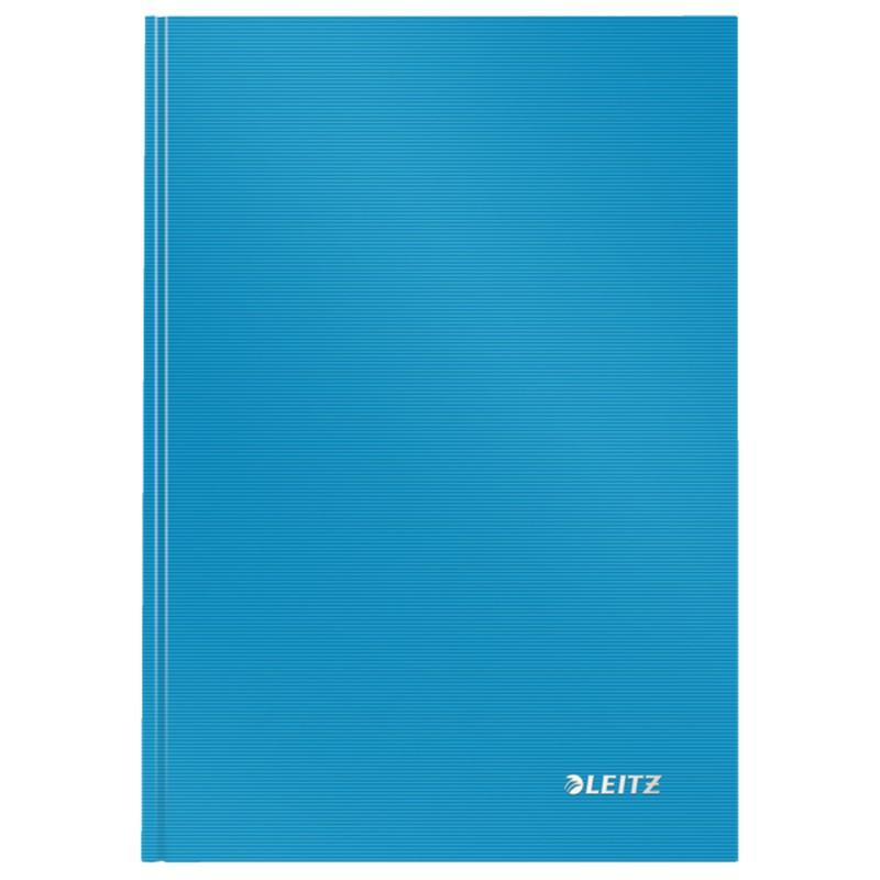 Cuaderno con tapas duras LEITZ Solid, 80 hojas cuadriculado 5, DIN A5, azul