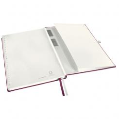 Cuaderno con tapas duras LEITZ Style, 80 hojas cuadriculado 5, DIN A4, rojo granate