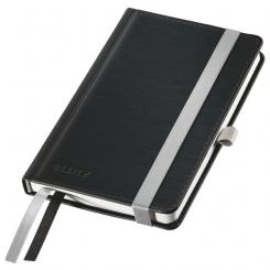 Cuaderno con tapas duras LEITZ Style, 80 hojas cuadriculado 5, DIN A6, negro satinado