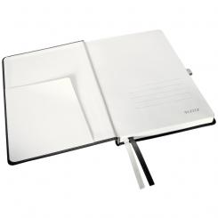 Cuaderno con tapas duras LEITZ Style. 80 hojas papel blanco, DIN A5, negro satinado