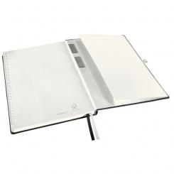 Cuaderno con tapas duras LEITZ Style, 80 hojas rayado horizontal, DIN A4, negro satinado
