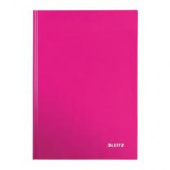 Cuaderno con tapas duras LEITZ WOW, 80 hojas cuadriculado 5, DIN A4, fucsia