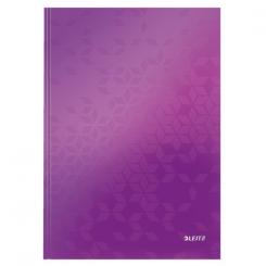 Cuaderno con tapas duras LEITZ WOW, 80 hojas cuadriculado 5, DIN A4, violeta