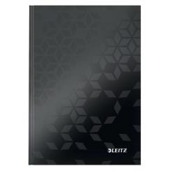 Cuaderno con tapas duras LEITZ WOW, 80 hojas rayado horizontal,DIN A5, negro