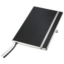 Cuaderno con tapas flexibles LEITZ Style, 80 hojas rayado horizontal, DIN A5, negro satinado