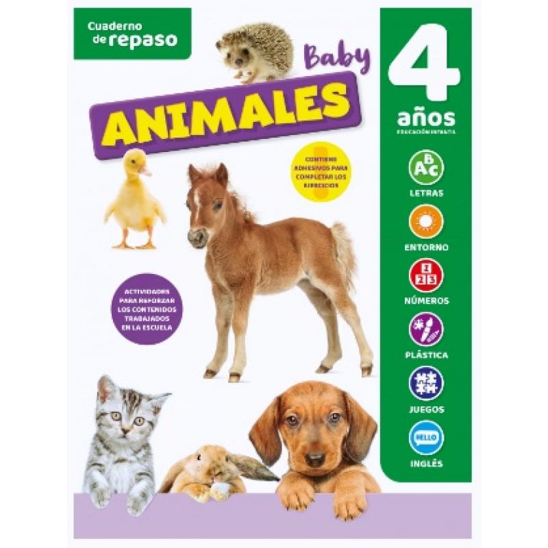 Cuaderno de repaso temático luminiscente 4 años ANIMALES BABY, Ed. Saldaña