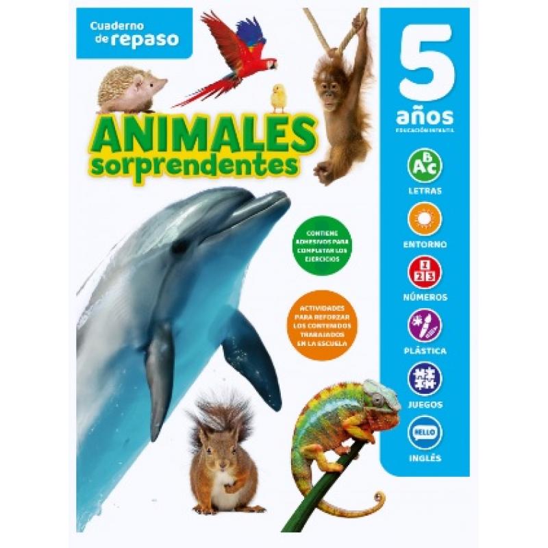 Cuaderno de repaso temático luminiscente 5 años ANIMALES SORPRENDENTES, Ed. Saldaña