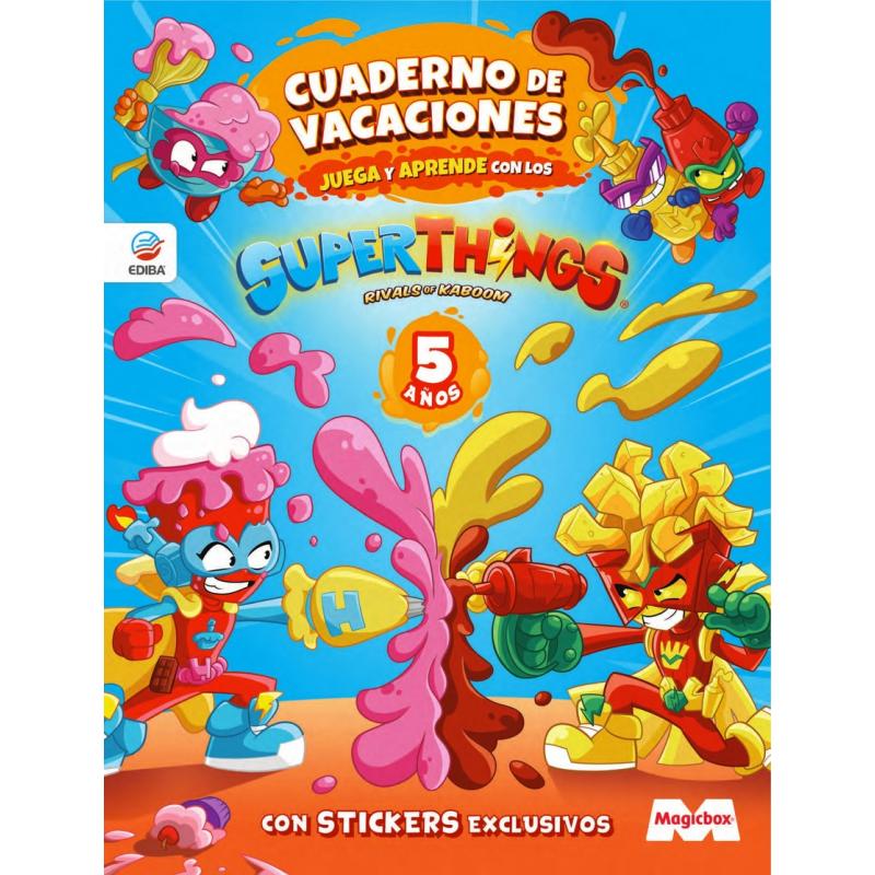 Cuaderno de Vacaciones juega y aprende Superthings Legends para 5 años