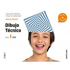 Cuaderno Educacion Plastica, Visual Y Audiovisual Dibujo Tecnico Serie Nuevo Diseña Nivel I ESO, Ed. SANTILLANA