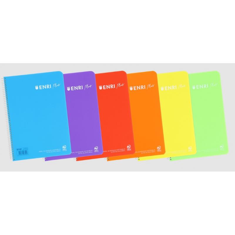 Cuaderno Espiral ENRI + TP 4º 80H Liso - Surtido