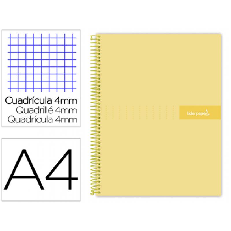 cuaderno-espiral-liderpapel-a4-crafty-tapa-forrada-80h-90-gr-cuadro-4mm-con-margen-color-amarillo