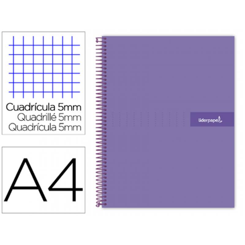 cuaderno-espiral-liderpapel-a4-micro-crafty-tapa-forrada-120h-90gr-cuadro-5mm-5-bandas-4-taladros-color-violeta