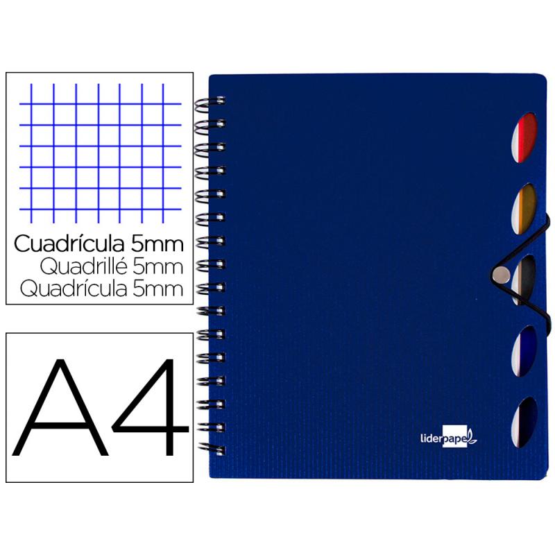 cuaderno-espiral-liderpapel-a4-micro-executive-tapa-plastico-100h-80-gr-cuadro-5mm-5-separadores-con-gomilla-azul