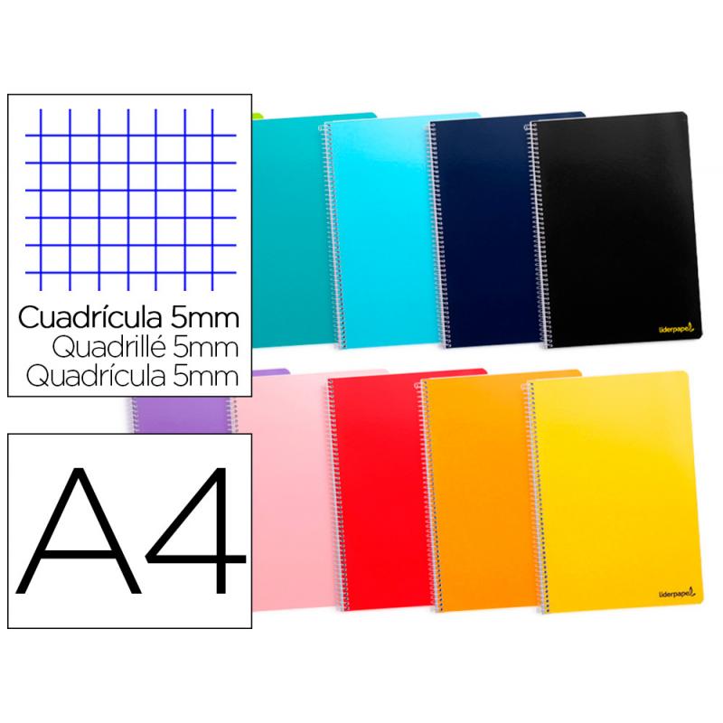 cuaderno-espiral-liderpapel-a4-micro-smart-tapa-blanda-80h60gr-cuadro-5mm-doble-margen-4-taladros-colores-surtidos