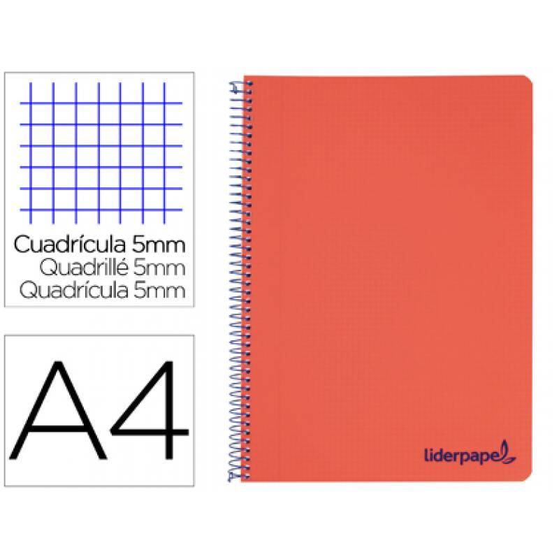 cuaderno-espiral-liderpapel-a4-micro-wonder-tapa-plastico-120h-90-gr-cuadro-5-mm-5-bandas-4-taladros-color-rojo