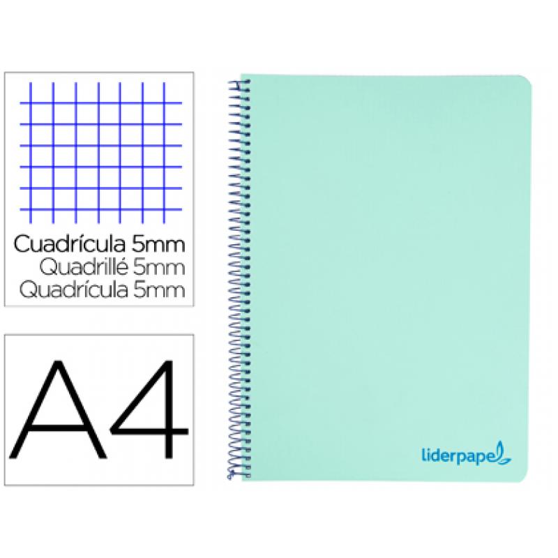 cuaderno-espiral-liderpapel-a4-micro-wonder-tapa-plastico-120h-90-gr-cuadro-5-mm-5-bandas-4-taladros-color-verde