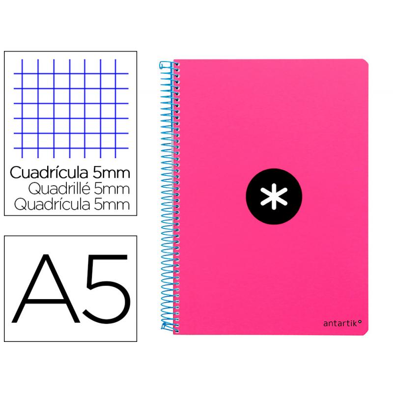 cuaderno-espiral-liderpapel-a5-antartik-tapa-dura-80h-100-g-cuadro-5mm-con-margen-color-rosa-fluor