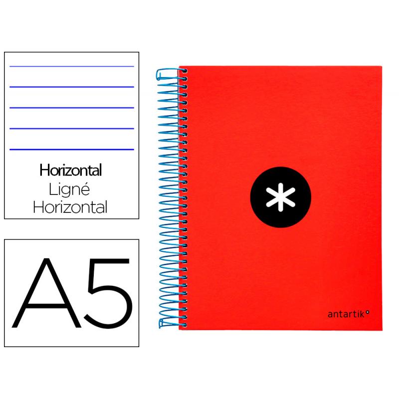 cuaderno-espiral-liderpapel-a5-micro-antartik-tapa-forrada-120h-100-gr-horizontal-5-bandas-6-taladros-color-rojo