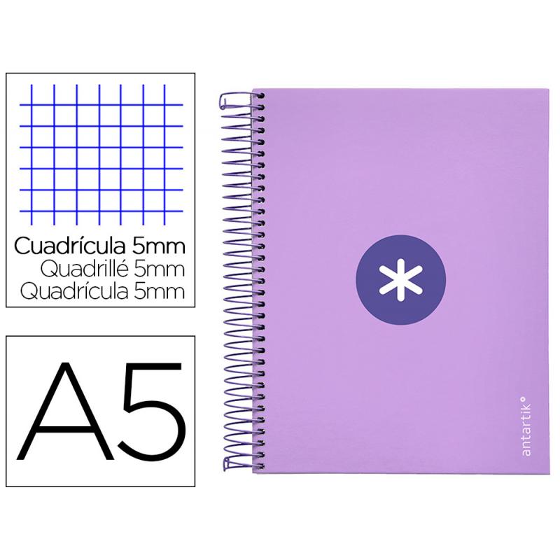 cuaderno-espiral-liderpapel-a5-micro-antartik-tapa-forrada120h-100-gr-cuadro-5mm-5-banda6-taladros-color-lavanda
