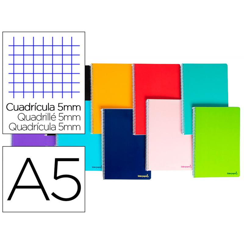 cuaderno-espiral-liderpapel-a5-micro-smart-tapa-blanda-80h60gr-cuadro-5mm-6-taladros-colores-surtidos