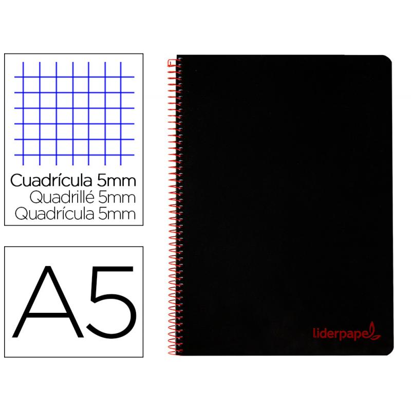 cuaderno-espiral-liderpapel-a5-micro-wonder-tapa-plastico-120h-90g-cuadro-5mm-5-bandas-6-taladros-color-negro