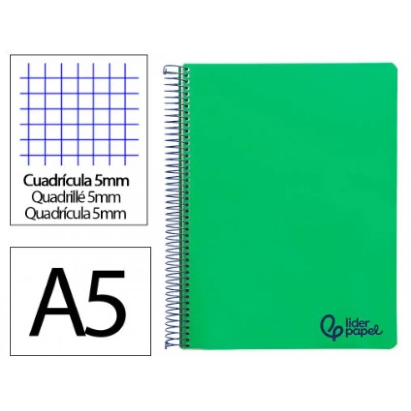 cuaderno-espiral-liderpapel-a5-micro-wonder-tapa-plastico-120h-90gr-cuadriculada-5mm-5-bandas-6-taladros-color-verde-oscuro