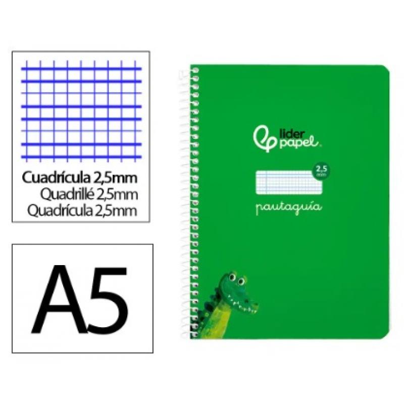 cuaderno-espiral-liderpapel-a5-pautaguia-tapa-blanda-40h-75-gr-cuadriculada-pautado-25mm-color-verde