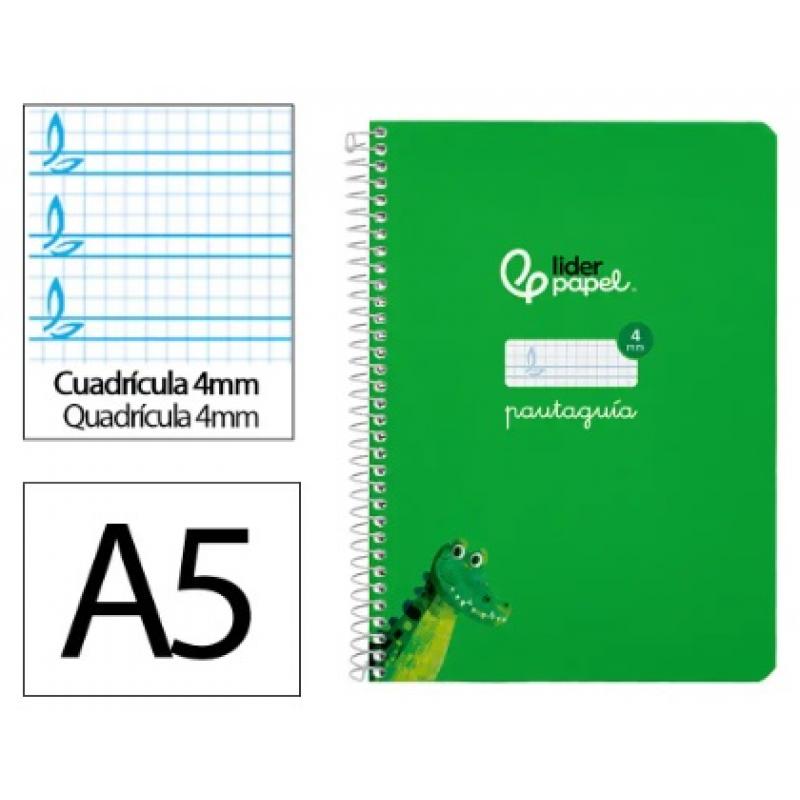 cuaderno-espiral-liderpapel-a5-pautaguia-tapa-blanda-40h-75-gr-cuadriculada-pautado-4mm-color-verde