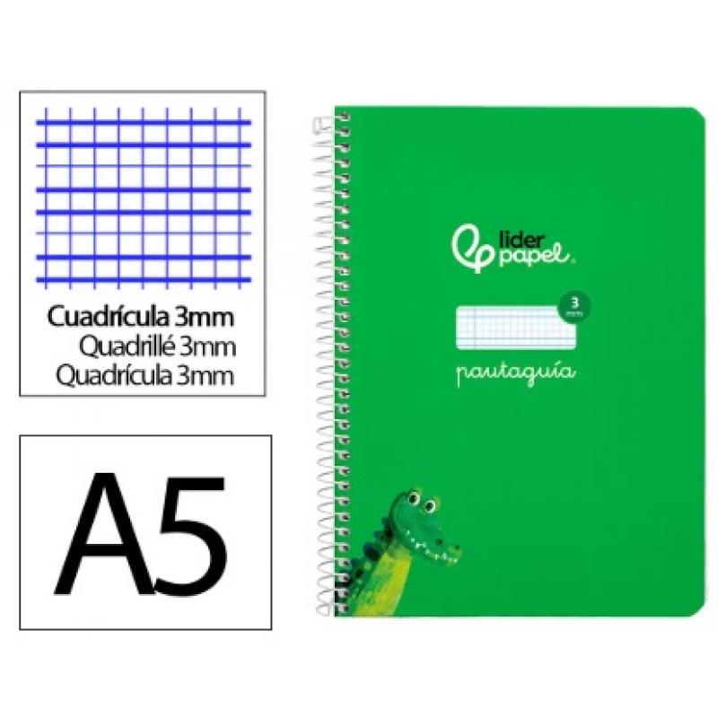 cuaderno-espiral-liderpapel-a5-pautaguia-tapa-dura-80h-90-gr-cuadriculada-pautado-3mm-color-verde