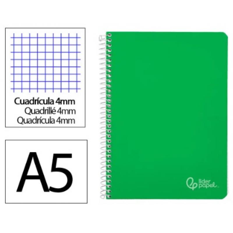 cuaderno-espiral-liderpapel-a5-witty-tapa-dura-80h-90gr-cuadriculada-4mm-c-margen-color-verde