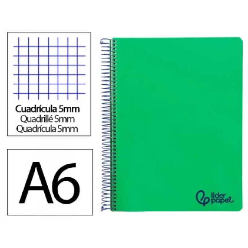 cuaderno-espiral-liderpapel-a6-micro-wonder-tapa-plastico-120h-90gr-cuadriculada-5mm-4-bandas-color-verde-oscuro