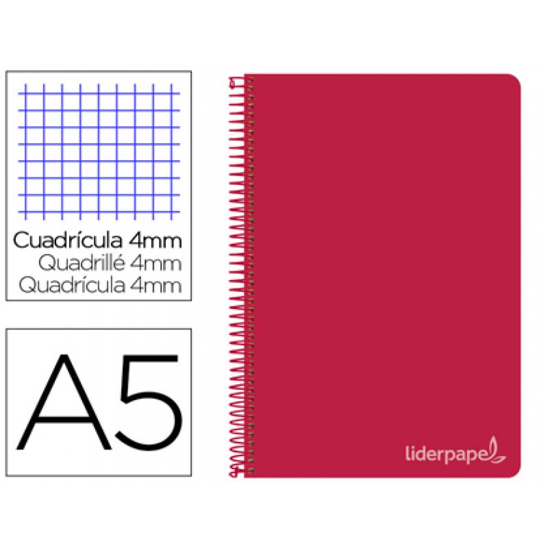 cuaderno-espiral-liderpapel-cuarto-witty-tapa-dura-80h-75gr-cuadro-4mm-con-margen-color-rojo