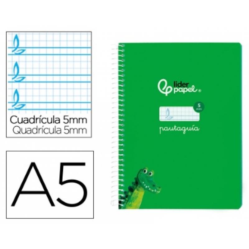 cuaderno-espiral-liderpapel-din-a5-pautaguia-tapa-blanda-40-h-75-gr-cuadriculada-pautado-5mm-color-verde