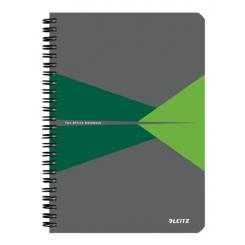 Cuaderno espiral wiro Leitz Office.Tapas de cartón. 90 hojas cuadrícula 5, DIN A5, verde (90 hojas, 80g/m2 FSC Ecol Label)
