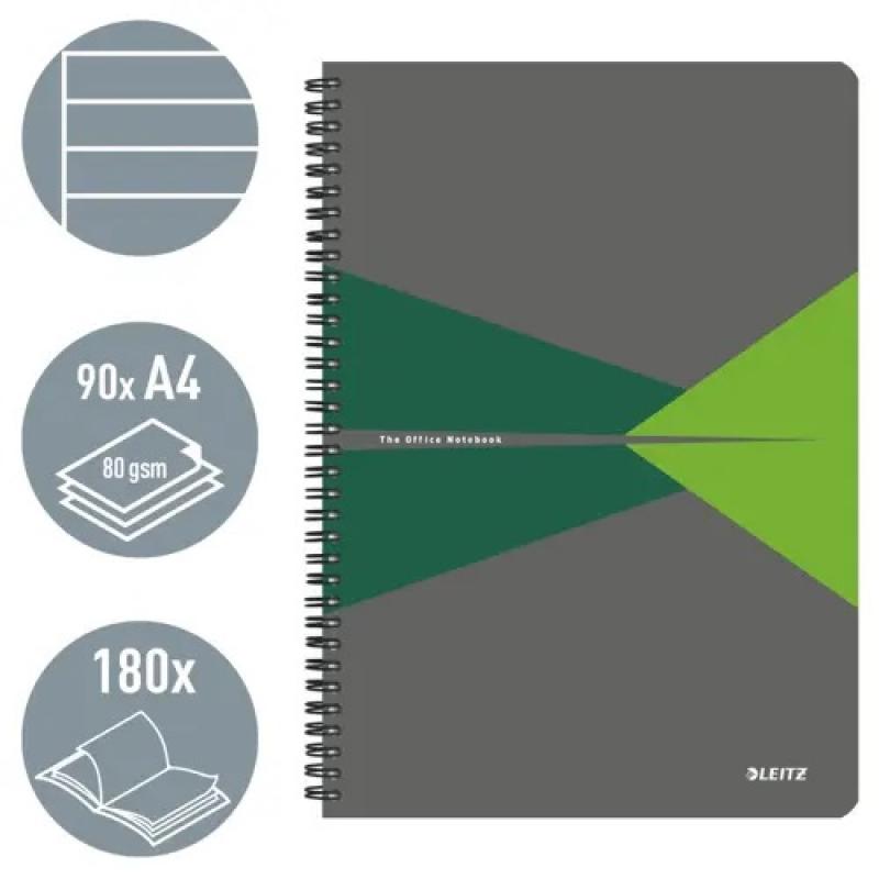 cuaderno-espiral-wiro-leitz-officetapas-de-carton-90-hojas-rayado-horizontal-din-a4-verde-90-hojas-80g-m2-fsc-ecol-label