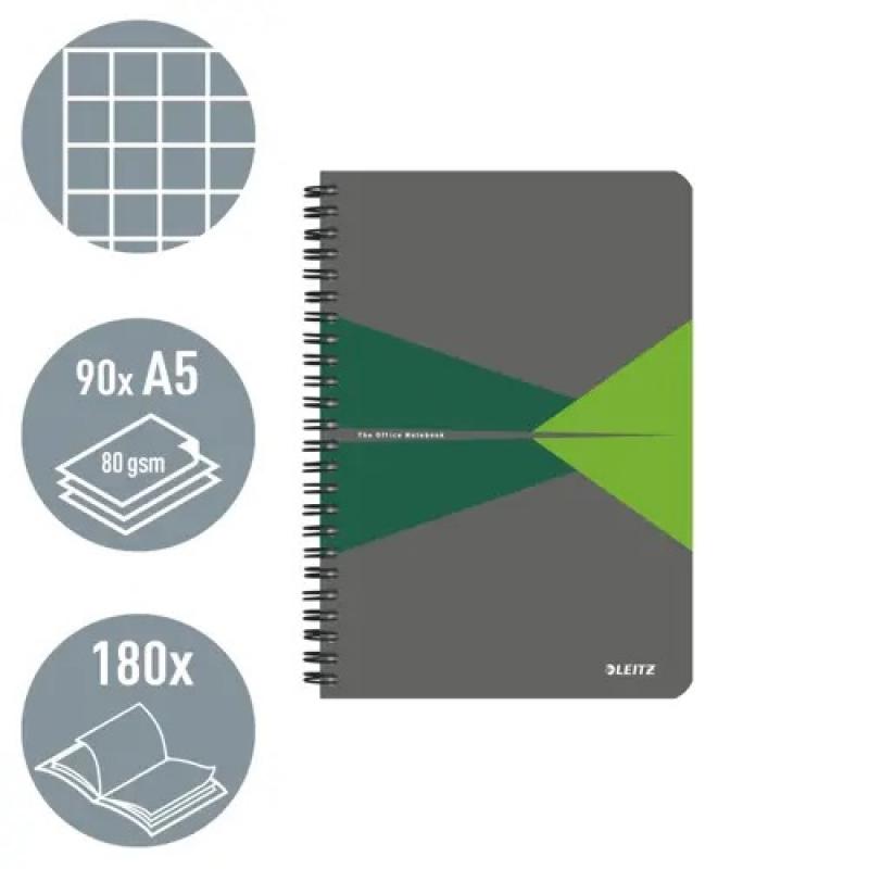 cuaderno-espiral-wiro-leitz-officetapas-de-pp-90-hojas-cuadricula-5-din-a5-verde-90-hojas-80g-m2-fsc-ecol-label