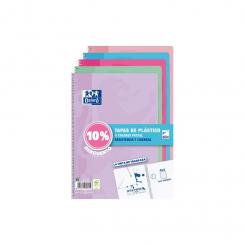 Cuaderno Oxford School Classic T. Plástico Fº 80H 4X4 PASTEL