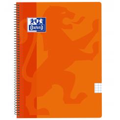 Cuaderno Oxford School Classic T. Plástico Fº 80H 5X5 C/M - Naranja