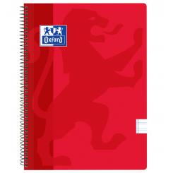 Cuaderno Oxford School Classic T. Plástico Fº 80H Pauta 3,5 C/M - Rojo