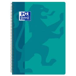Cuaderno OXFORD School Classic tapa plástico Fº 80H 4X4 - Aqua