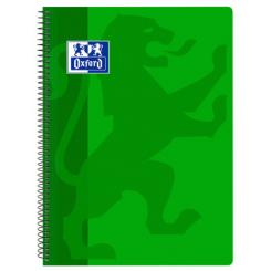 Cuaderno OXFORD School Classic tapa plástico Fº 80H 4X4  - Verde