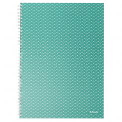 ESSELTE Cuaderno wiro con tapas de cartón ColourBreeze A4, con pauta rayada, verde
