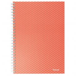 ESSELTE Cuaderno wiro con tapas de cartón  ColourBreeze A5, con pauta rayada, coral