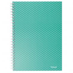 ESSELTE Cuaderno wiro con tapas de cartón ColourBreeze A5, con pauta rayada, verde