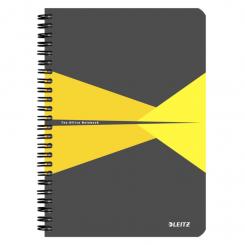 Cuaderno Wiro LEITZ Office.Tapas de cartón. 90 hojas cuadrícula 5, DIN A5, amarillo