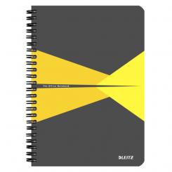 Cuaderno Wiro LEITZ Office.Tapas de cartón. 90 hojas rayado horizontal, DIN A5, amarillo