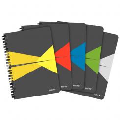 Cuaderno Wiro LEITZ Office.Tapas de cartón. 90 hojas rayado horizontal, DIN A5, surtidos