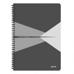 Cuaderno Wiro LEITZ Office.Tapas de PP. 90 hojas cuadrícula 5, DIN A4, gris