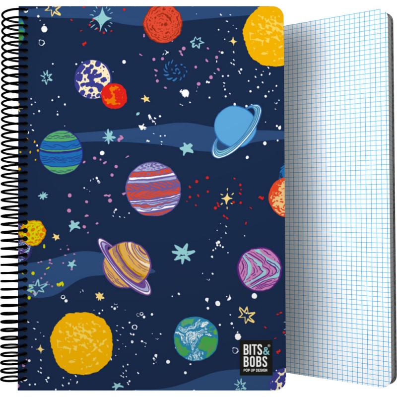 CUADERNOS FOLIO PP 80 HOJAS 90 G CUADRICULA 4X4 MM BITS&BOBS 24 SPACE FSC BITS&BOBS