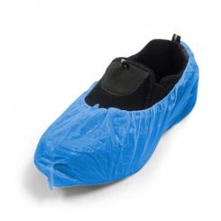 Cubrezapatos de polietileno color azul, caja 100 uds